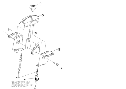 Chute Control Diagram and Parts List for 2X24-INCHHP (31AM5BSR710)(2016) Cub Cadet Snow Blower